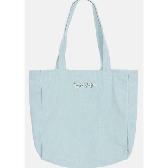 SHIPS IN 24 HRS Taylor Swift Debut Denim Jean Tote Butterfly Bag BRAND NEW - Picture 2 of 5